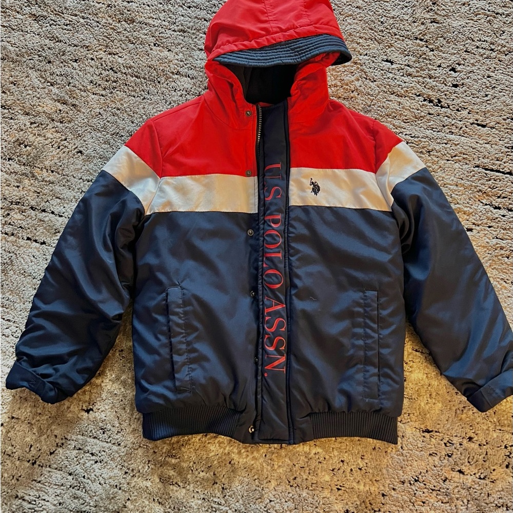 U.S. Polo Assn. Kids Red and Black Jacket